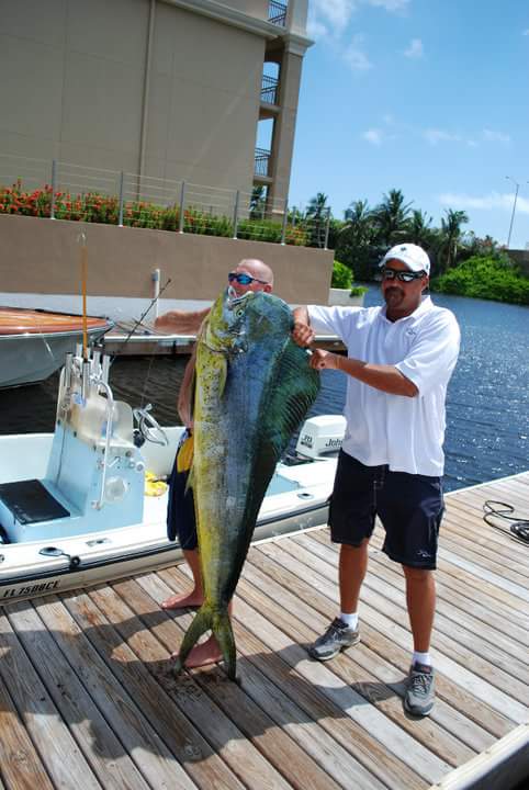 Captain Eric with large mahi-mahi